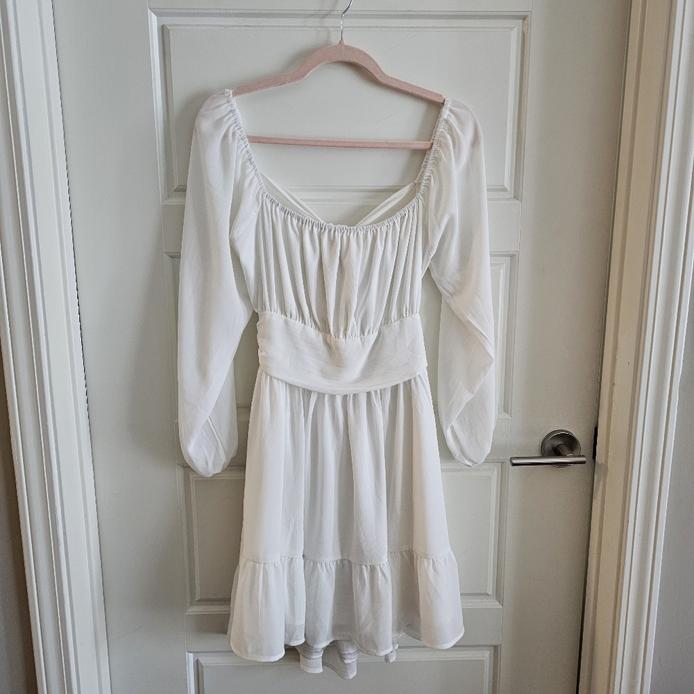 White mini dress